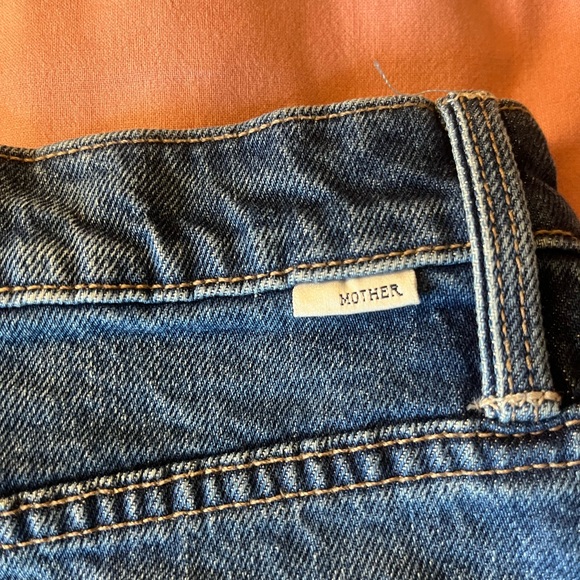 MOTHER Blue Jean Shorts Distressed Cut-Offs - Picture 7 of 7